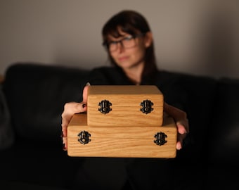 Handmade Wooden Watch Box: Personalized Ash or Oak Storage Case