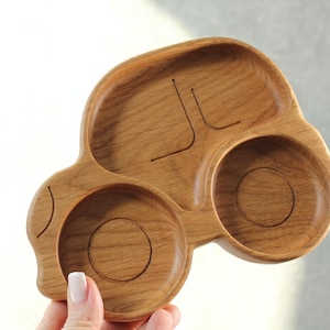 Wooden Children Plate Wood Animal Platter For Toddle Animal Breakfast Board  First Kids Plate  Baby Bowl Gift For Baptism or Easter Moms Day