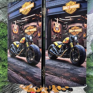 Harley Style Backgammon Set – Tempered Glass Board, Ash Wood Frame, Dice Game