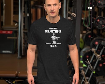 1965 Mr. Olympia T-Shirt – Larry Scott Bodybuilding Champion Retro Classic, Bodybuilding Unisex Tee Shirt