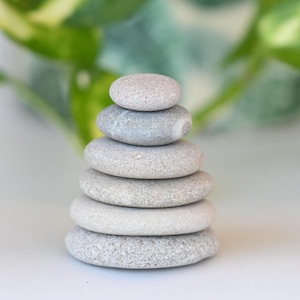 Balancing Stones - Natural Stackable Rocks, Stacking Set Pebbles, Mindfulness, Relaxation, Meditation, Stress Relief, Zen Decor, Feng Shui