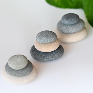 Balanserande stenar - Naturliga stapelbara stenar, stapelbara stenar, Mindfulness, avslappning, meditation, stresslindring, zendekor, feng shui