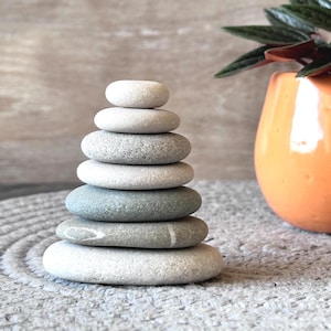 Piedras de equilibrio: piedras naturales apilables, piedras apilables, atención plena, relajación, meditación, alivio del estrés, decoración zen, Feng Shui