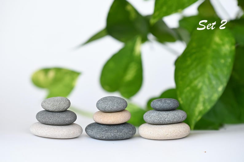 Mindfullnes Rocks Balancing Stones - Natural Stackable Rocks, Stacking Set Pebbles ...