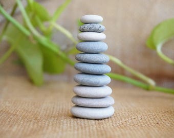 Balancing Stones - Natural Stackable Rocks, Stacking Set Pebbles, Mindfulness, Relaxation, Meditation, Stress Relief, Zen Decor, Feng Shui