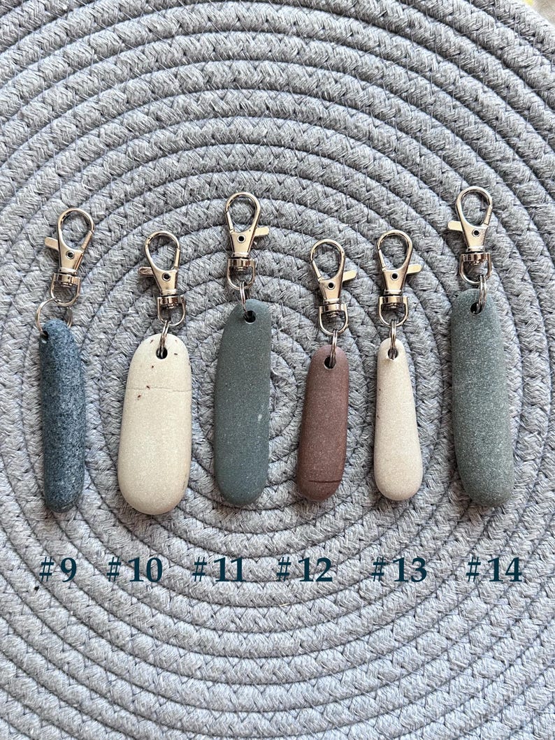 Simple Unisex Sea Pebble Keychain - natural beach rock pendant, stone charm, Zen jewellery beach, pebble pendant, stone accessories, eco friendly gift, thoughtful present, men and women nature inspired creations, one of a kind present for loved ones, anniversary, birthday gift, thoughtful handmade gift, small gesture gift, genuine sea treasures, original gift, on of a kind creation, extraordinary handmade present