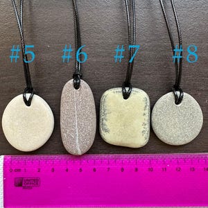 Simple Unisex Sea Pebble Necklace - natural beach pebble pendant stone charm rock necklace Zen jewellery beach pebble pendant stone jewelry
