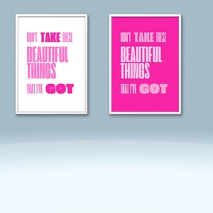 Benson Boone Lyrics Wall Art & Wallpaper Bundle – “Beautiful Things” Emotional Quote Print + Phone Background, Digital Download