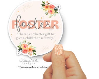 Foster Sticker | Sticker | Happy Planner | Waterproof | Fun | Travel Sticker | Laptop | Stanley | Hydroflask | Gift | Love | Angels on Earth