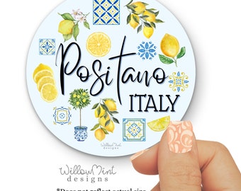 Positano Italy | Lemons | Sticker | Europe | Happy Planner | Waterproof | Fun | Travel | Laptop | Stanley | Hydroflask | Gift |