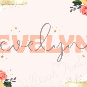 Nursery Print l Upload in Canva l PDF l Print l Digital File ONLY l Evelyn