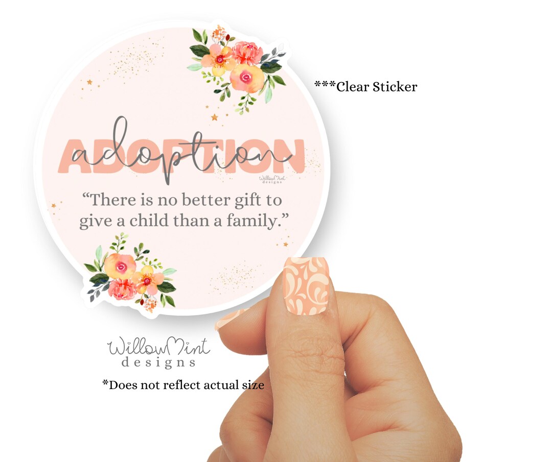 Adoption Sticker | Happy Planner | Family | Waterproof | Laptop ...