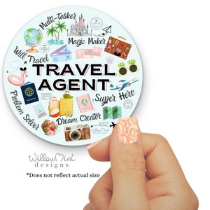 Travel Agent | Sticker | Happy Planner | Waterproof | Fun | Laptop | Stanley | Hydroflask | Gift | Travel Agent | Vacation | Trip | Memories