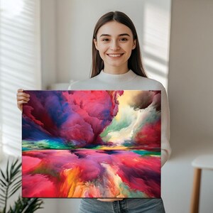 Imagination Clouds Decorative Canvas Wall Art, Canvas Wall Art, Modern Canvas Wall Decor, Large Wall Hanging, Canvas Room Decor