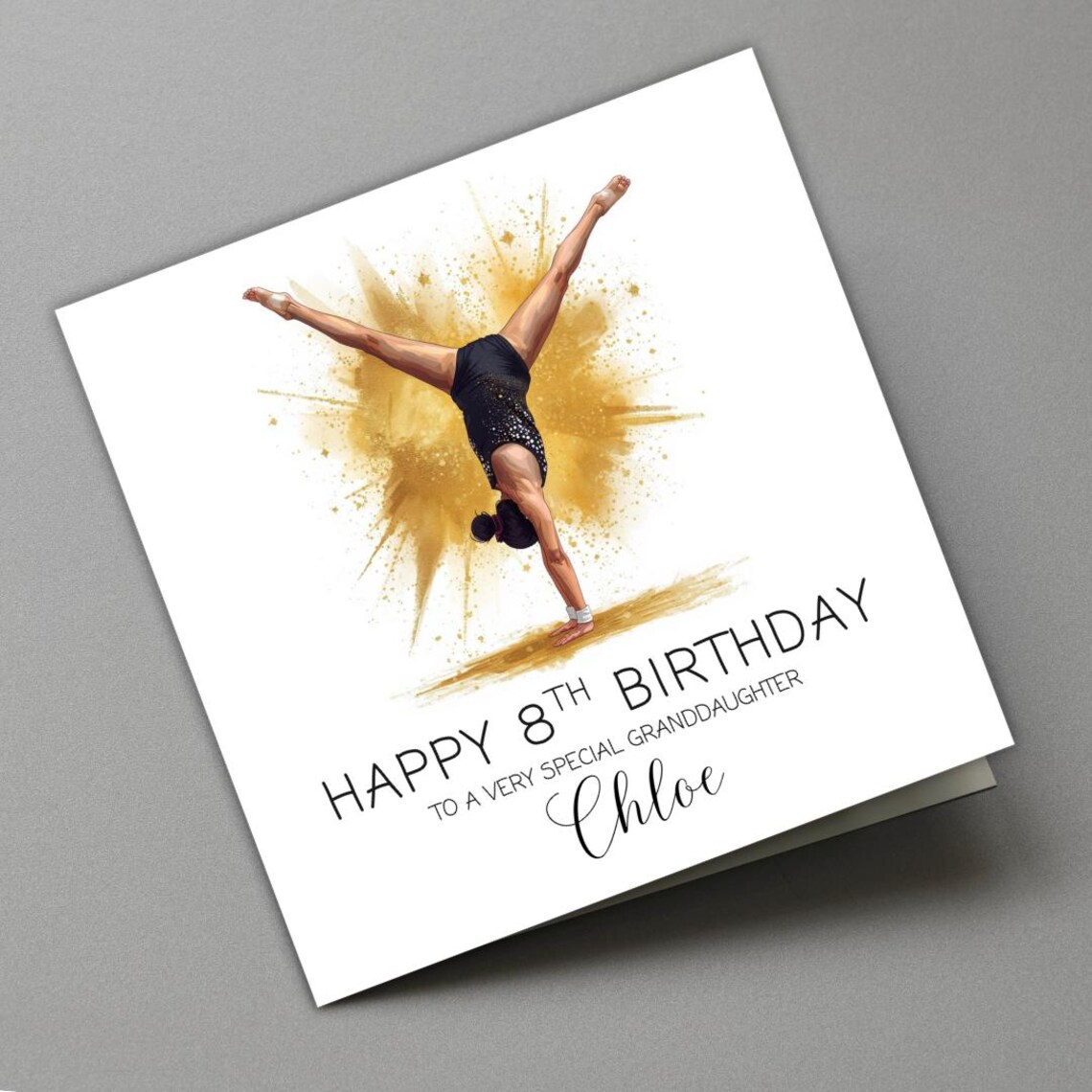 Personalised Gymnast Birthday Card | Daughter, Granddaughter, Niece ...