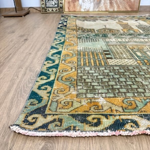 3x5 Authentic Rug, Small Turkish Rug, Oushak Rug, Handmade Rug, Wool Carpet, Home Decor, Farmhouse Decor, Housewarming Gift, Oriental Rug