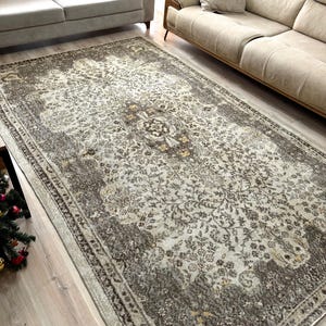 6x10 Amber Brown Rug, Handwoven Rug, Wool Rug, Home Decoration, Oriental Turkish Rug, Oushak Rug, Modern Rug, Vintage Rug, Large Rug 6x10