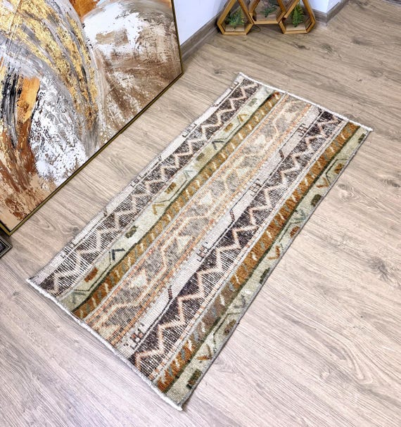 2x4パッチワークドアマット、ヴィンテージラグ、パッチワーク 2x4パッチワークドアマット、ヴィンテージラグ、パッチワーク