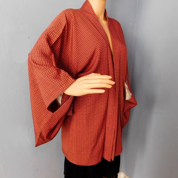 Vintage Silk Haori Jacket - Japanese Kimono Jacket - Fully Vintage Silk Haori Jacket - Japanese Kimono Jacket - Fully