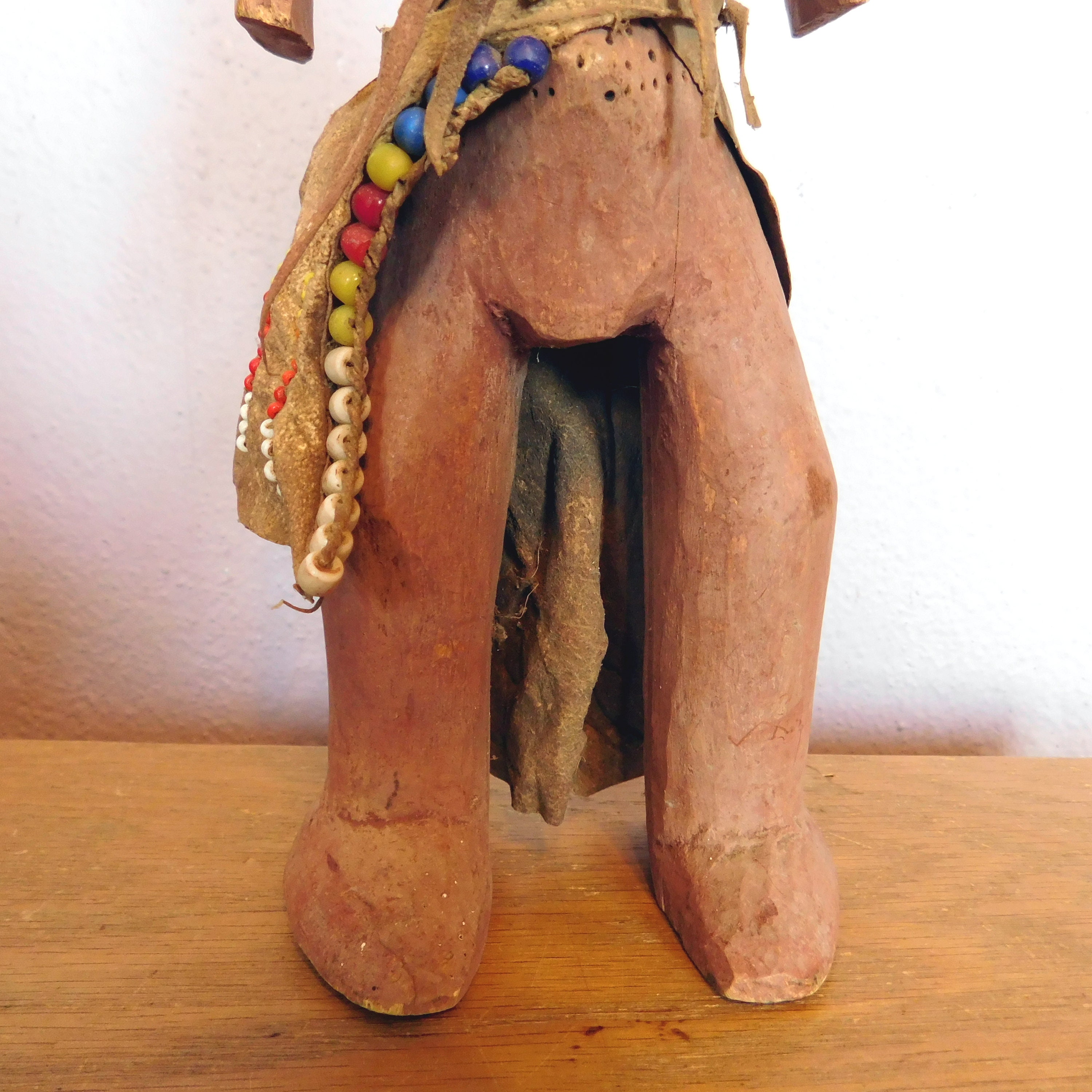 ヴィンテージ 手彫り アフリカ ケニア / トゥルカナ族 女性 母親 人形