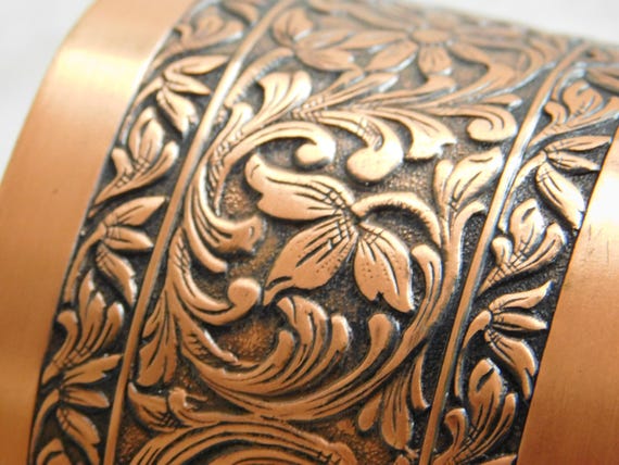 Vintage Coppercraft Guild Solid Copper Wide Cuff … - image 7
