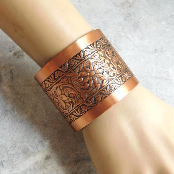 Vintage Coppercraft Guild Solid Copper Wide Cuff … - image 6