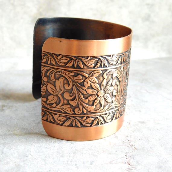 Vintage Coppercraft Guild Solid Copper Wide Cuff … - image 3