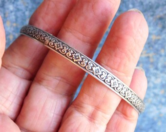 Vintage Danecraft Felch Co Sterling Silver Bangle Bracelet
