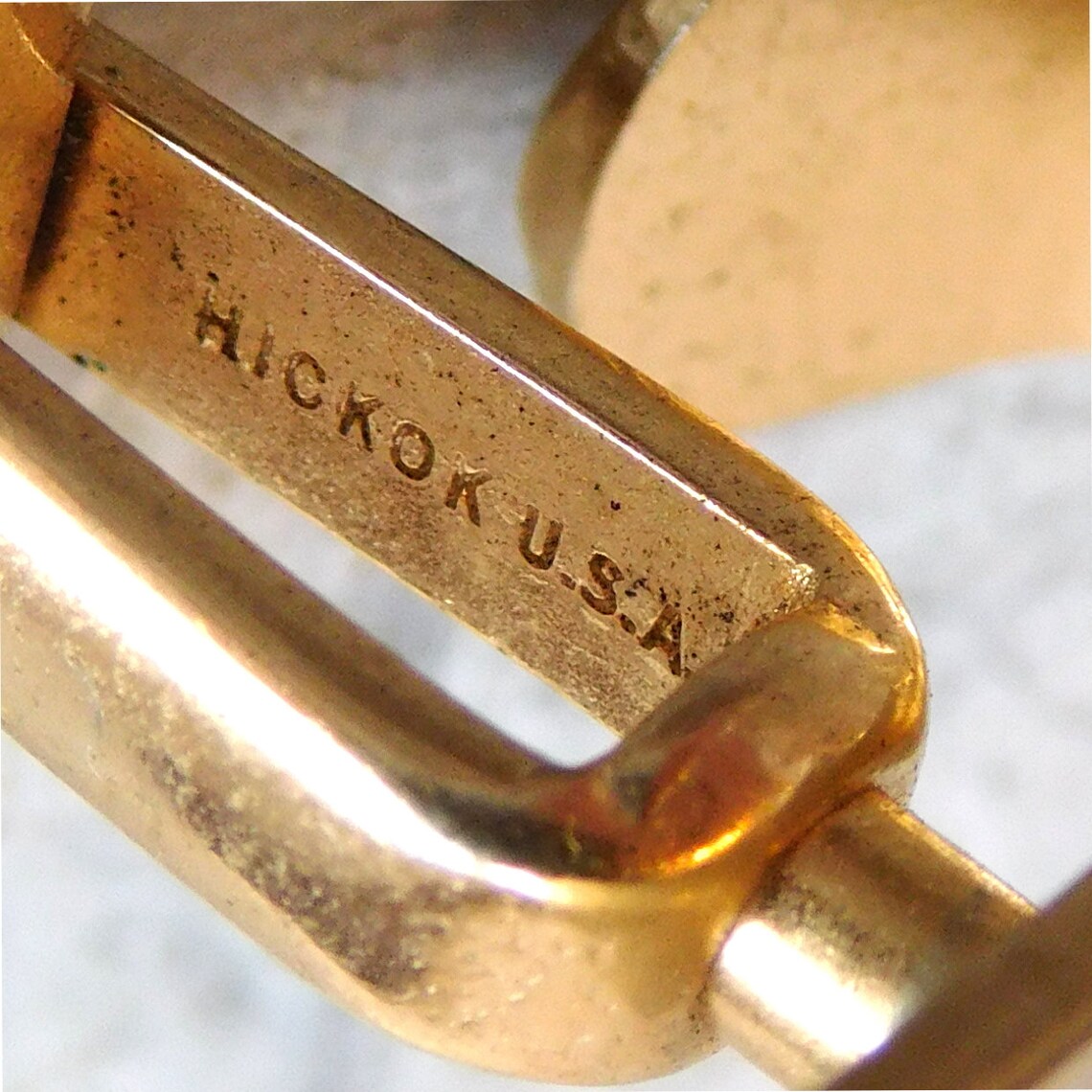 Boutons De Manchette Vintage HICKOK, Argenté Avec Strass - Style Art Déco, Pour Un Look Rétro élégant