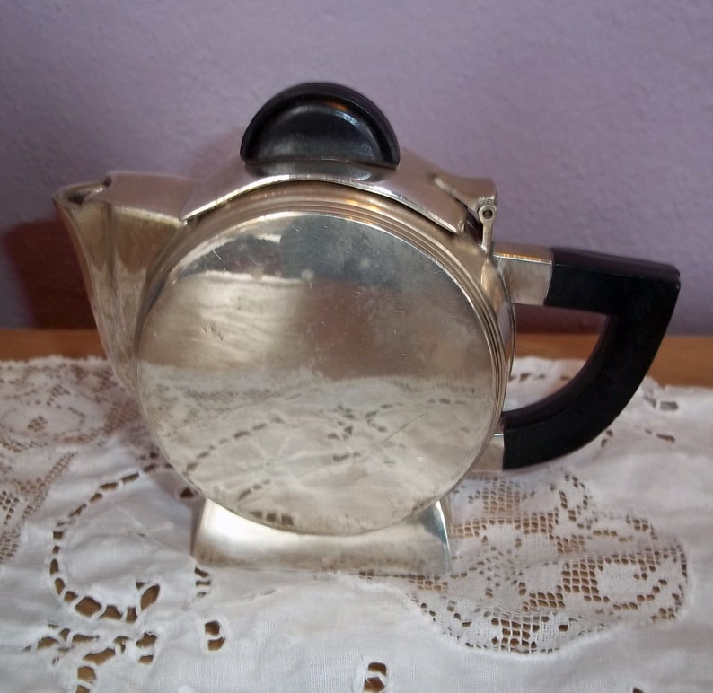 Vintage Art Deco Christofle Silver Plate Tea Set Inspired by Etsy