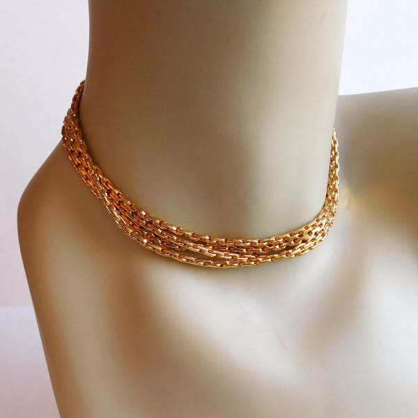 Vintage Signed Vendome Exra-Long Goldtone Chain Necklace - 55 Inches - Faux Gold Chain - Double or Triple - 1970s 1980s - Classic, Elegant