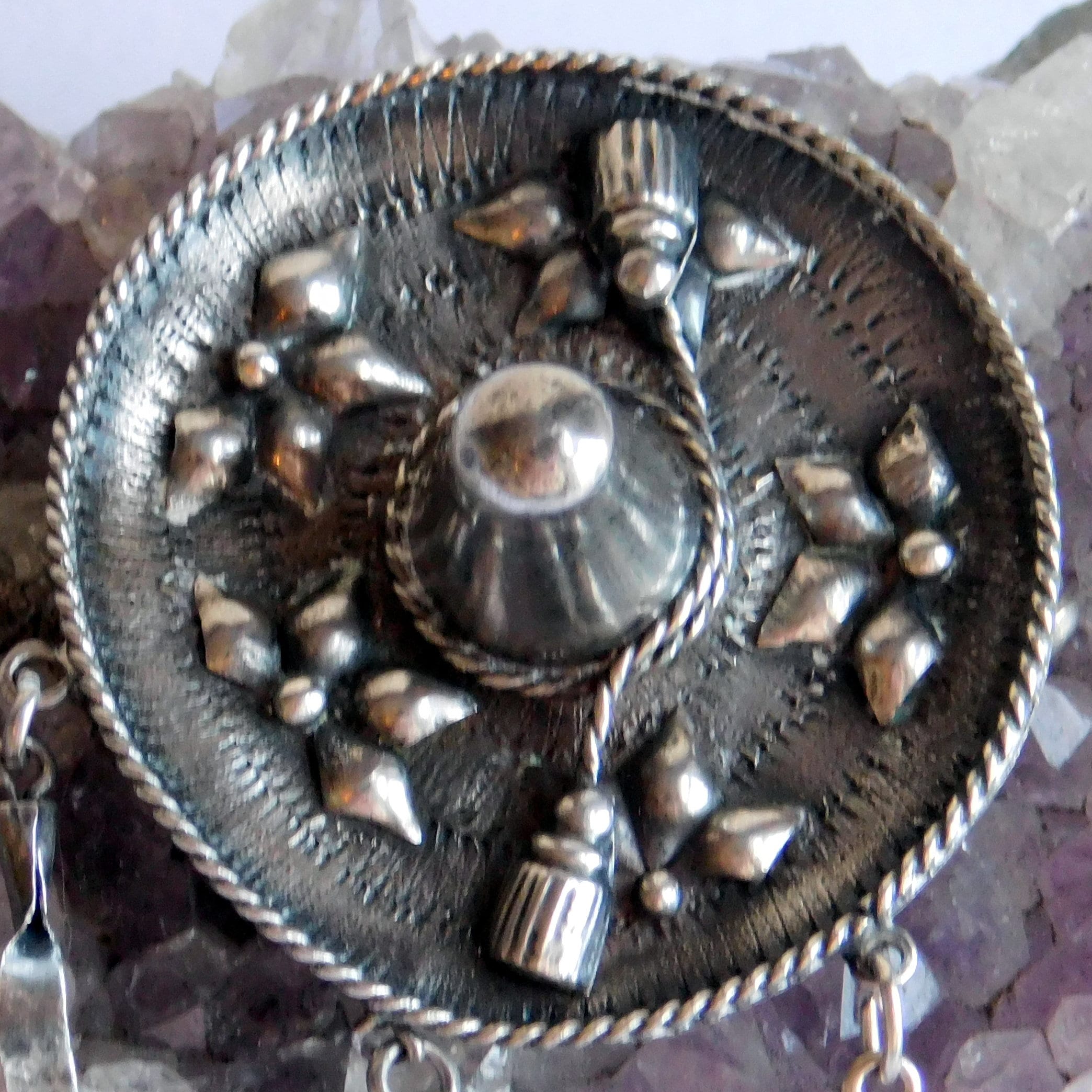 アクセサリー antique vintage old silver mexico indian Vintage Antique 900 Coin Silver Mexican Hat Brooch W