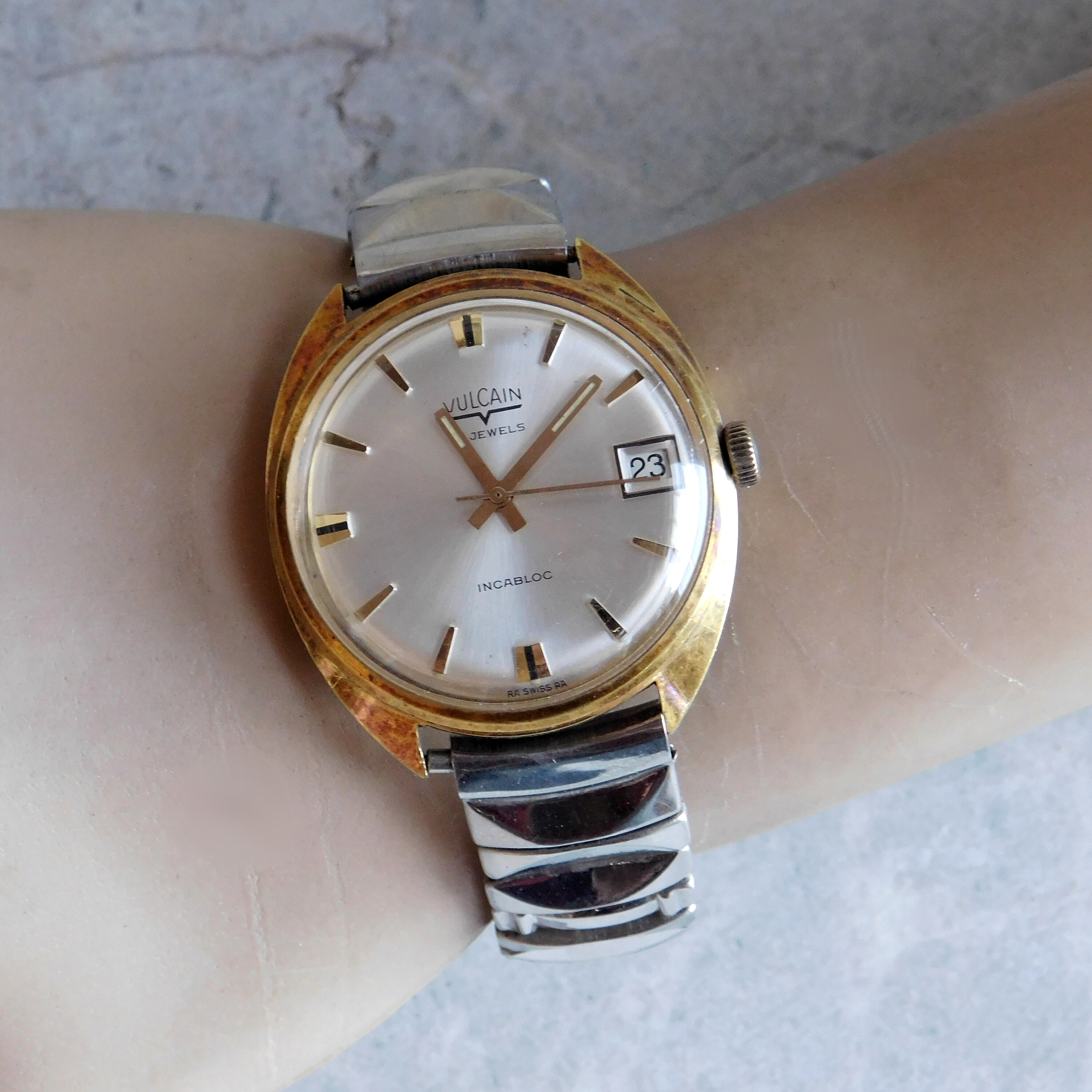 Vintage Vulcain 17 Jewel Incabloc Men s Wristwatch Etsy