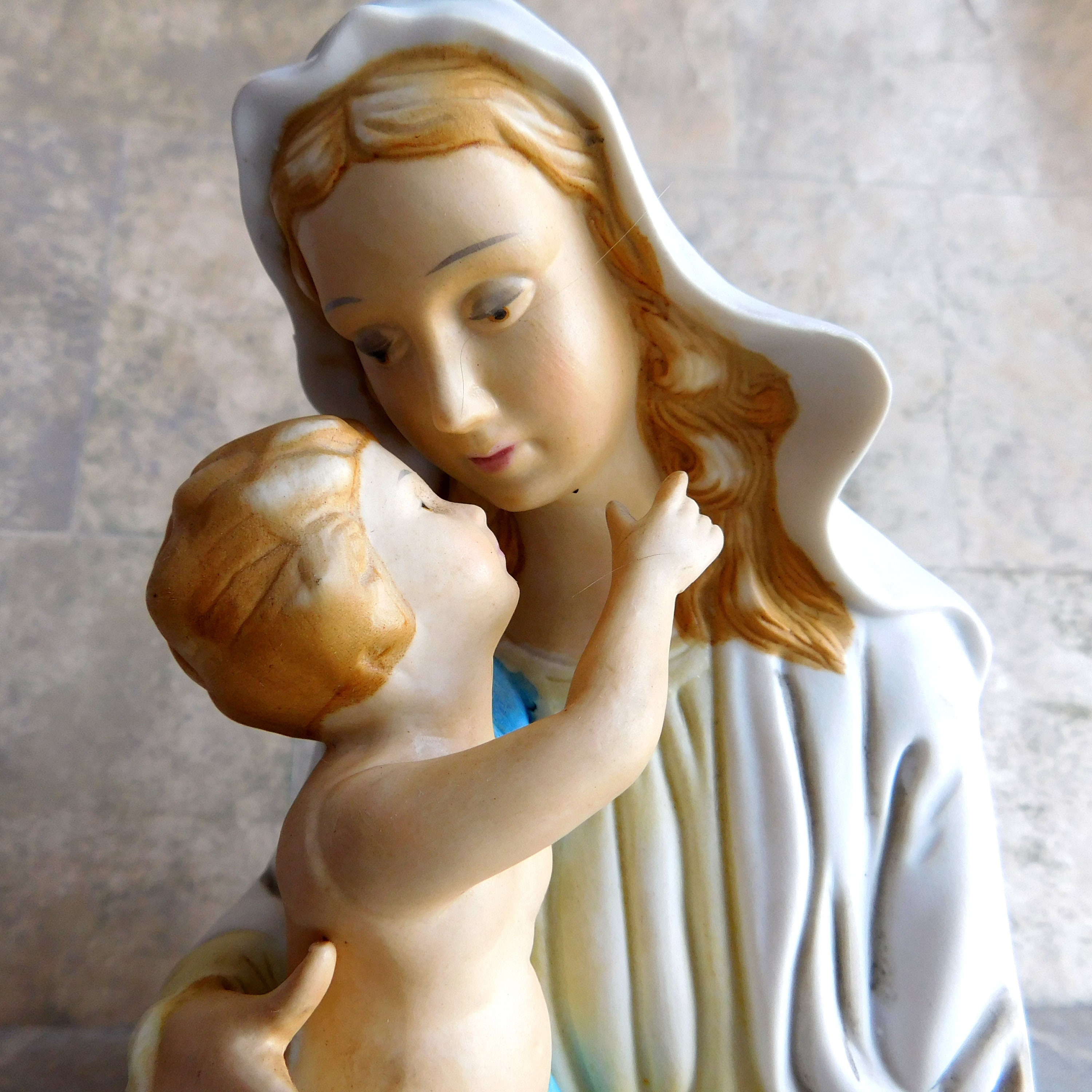 【USA vintage 】聖母マリア イエスキリスト 木製 像 彫刻 USA vintage 】聖母マリア イエスキリスト 木製 像 彫刻 1960s