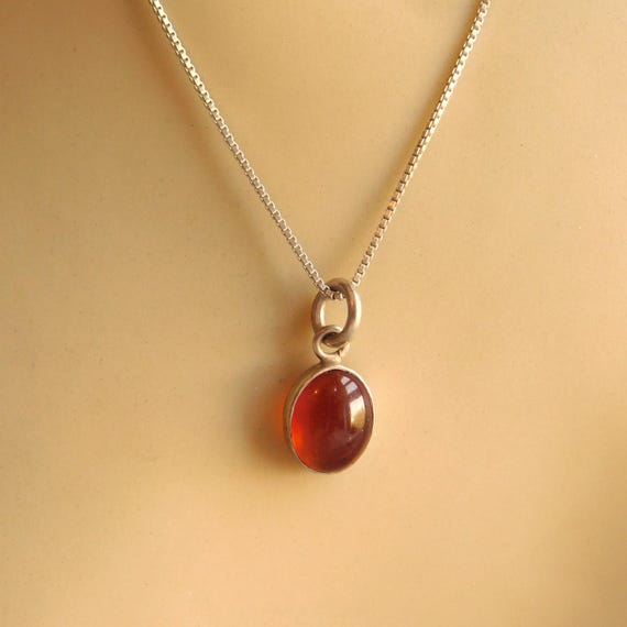 Vintage Genuine Amber and Sterling Silver Pendant… - image 3