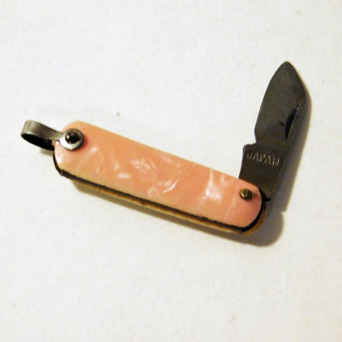 Vintage Very Tiny Mini Pocket Knife Made in Japan Pink and Etsy