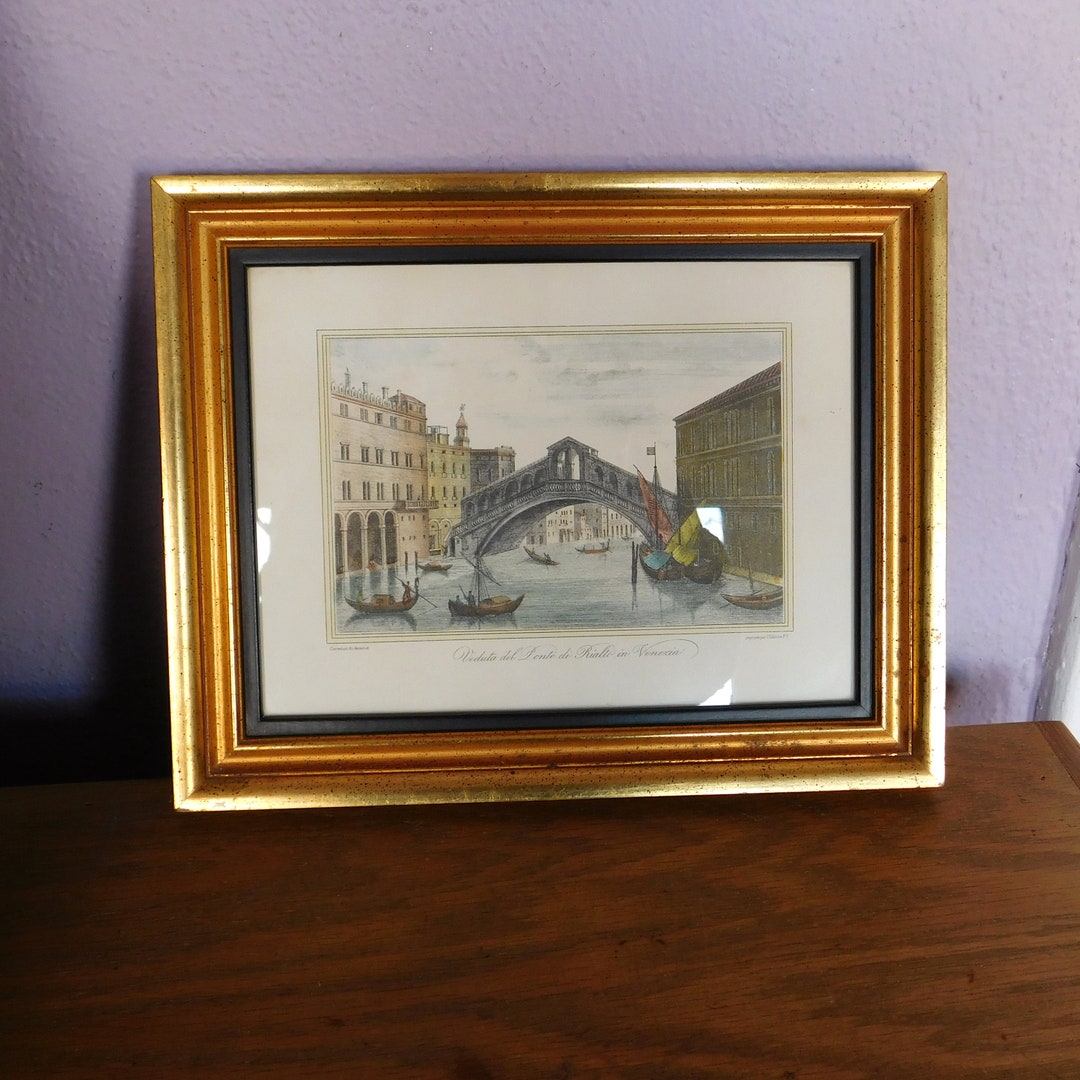 Antique Handtinted Engraving by Attilio Zuccagniorlandini 1860