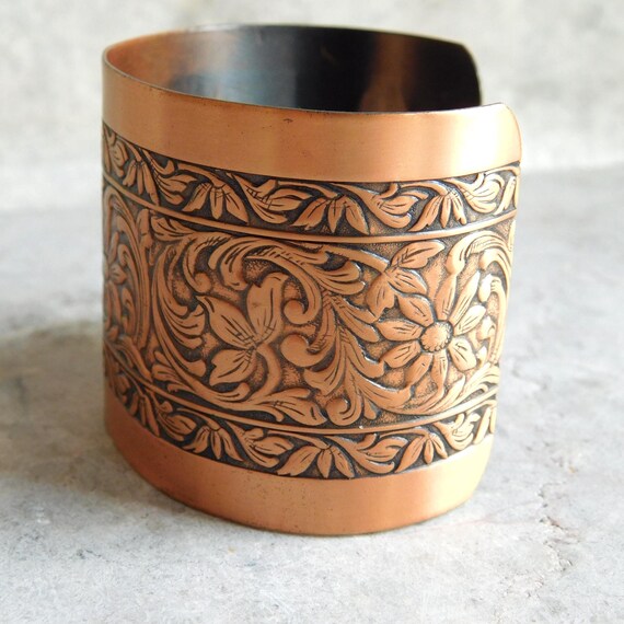 Vintage Coppercraft Guild Solid Copper Wide Cuff … - image 4