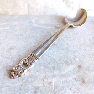 Vintage Sterling Silver Royal Danish Pattern Serving Spoon 8.5 Inches - Mid Century Modern Circa 1950