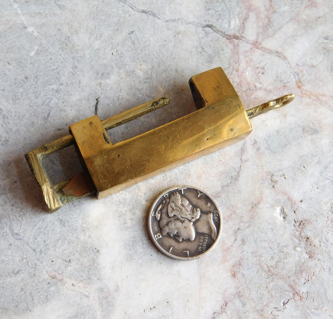 Vintage HandCarved Wooden Camphor Chest w/ Brass Lock Etsy