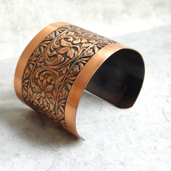 Vintage Coppercraft Guild Solid Copper Wide Cuff … - image 1
