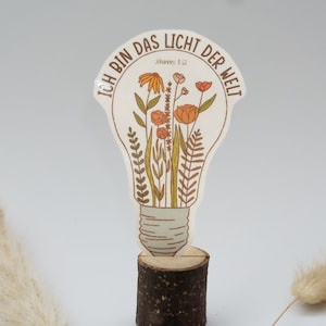 Sticker - Ich bin das Licht der Welt | Deutscher Christlicher Aufkleber