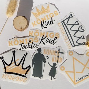 Königskind - Set di adesivi | Adesivo cristiano tedesco | Adesivo religioso