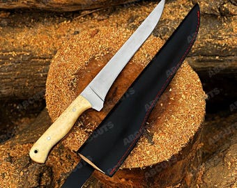 Personalized Fillet Knife & Leather Sheath: Custom Fishing Gift