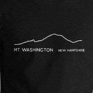 Mount Washington, New Hampshire - Mountain Range, Skyline, Mens and Womens Tshirt