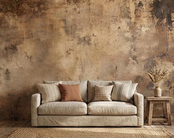 Papel pintado rústico abstracto de hormigón, mural de pared con textura vintage desgastada, decoración industrial autoadhesiva.