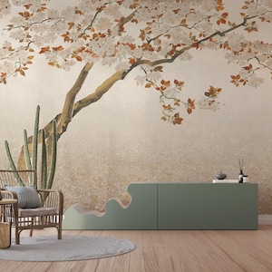 Sakura Tree Wallpaper Mural: Japanese Cherry Blossom Wall Art