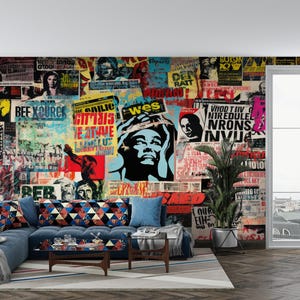 Rock and Pop Stars Wallpaper: Retro Peel and Stick Wall Decor