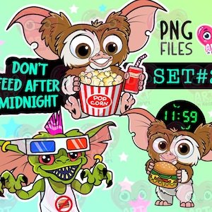 Couper les cliparts monstres, clipart enfants mignons, personnages de fête d'enfants mignons, clipart monstre mignon, film des années 80, lot de monstres kawaii