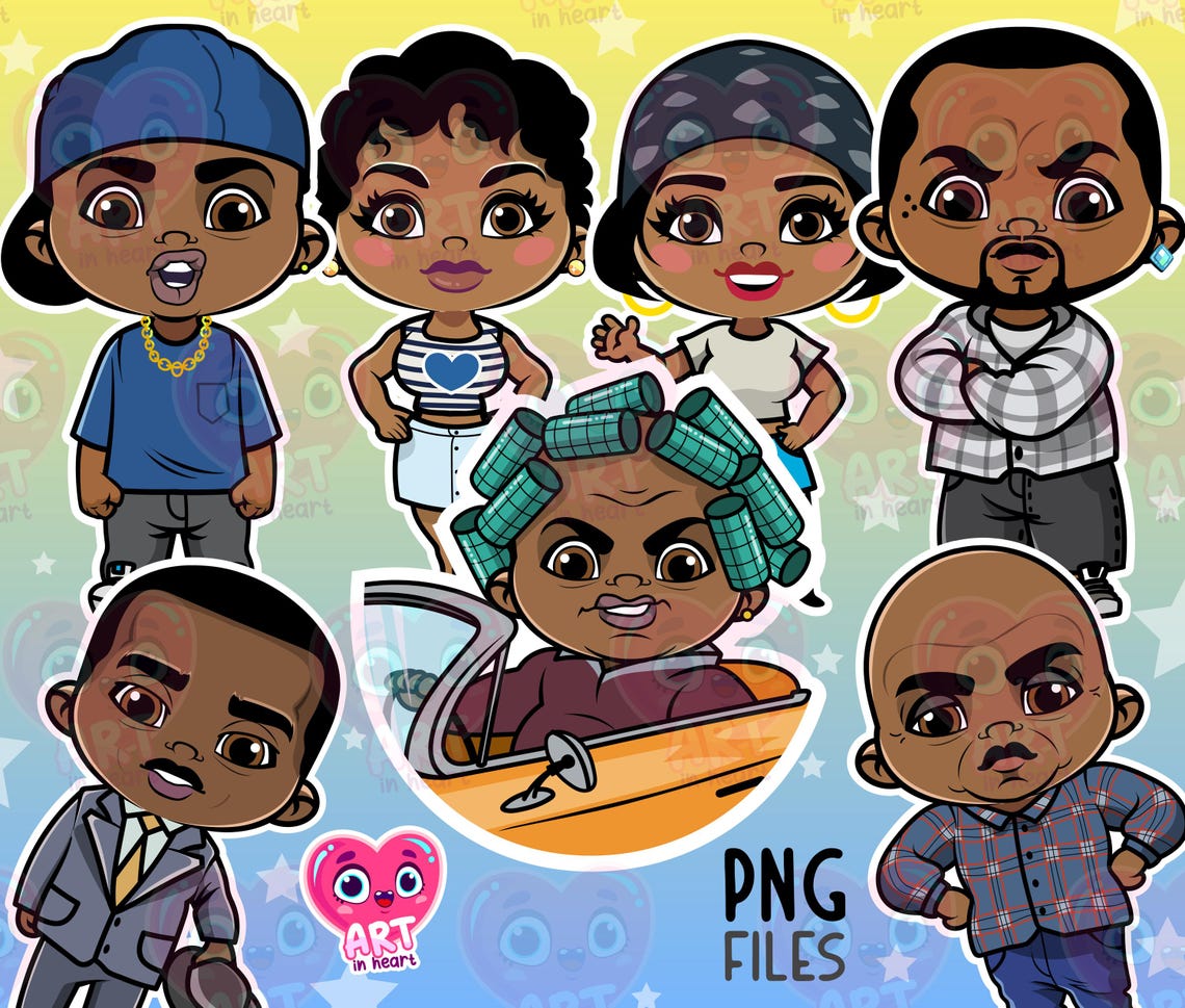 Hip Hop Movie 90s Clipart, Funny Gangsters, Movie 90s Bundle, Rappers ...